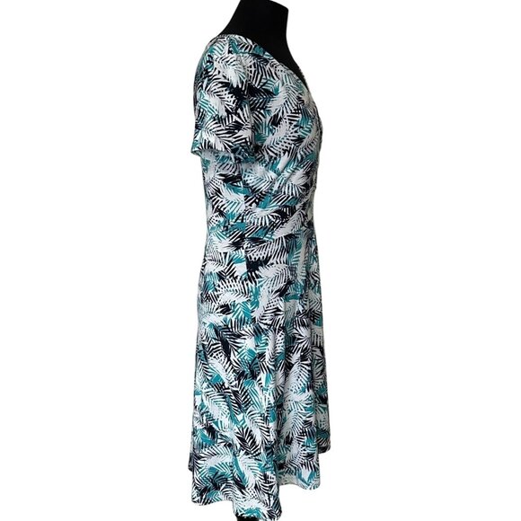 MS Basic Brand Midi Sundress V-neck Tropical Theme 100% Polyester Women's Size M - Picture 3 of 14